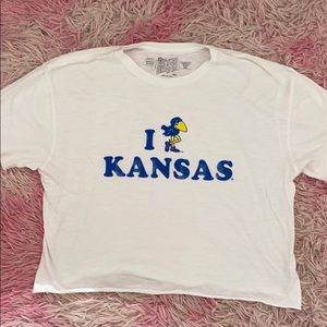 KU Jayhawk cropped t-shirt
